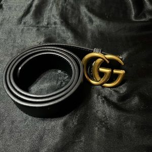 2015 RE-EDITION WIDE LEATHER GUCCI BELT